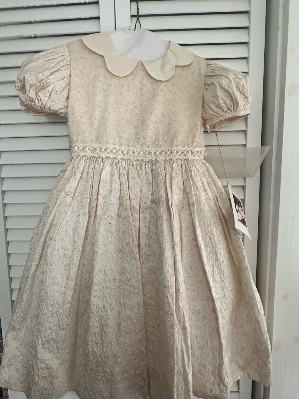 Joan Calabrese Ivory Embroidered Special Occasion Dress
